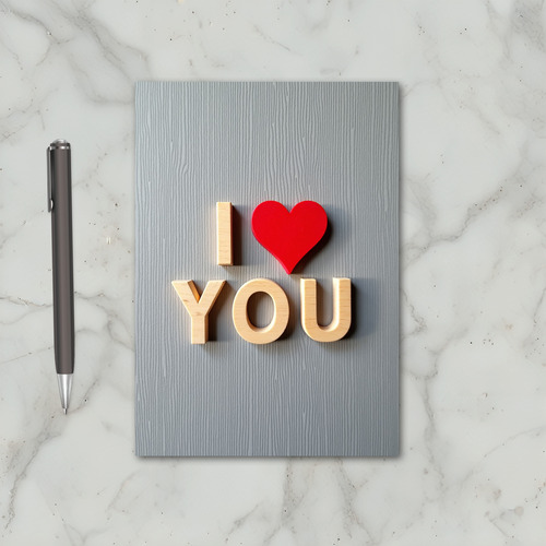 Grey Valentines Day Love Card