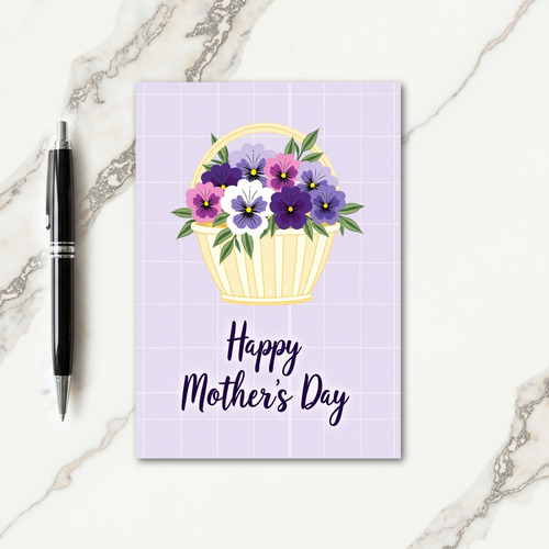 Grid Lavender Floral Card