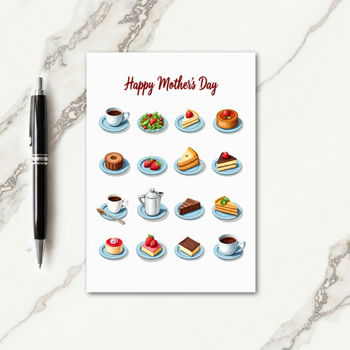 Grid Pastries Mothers Day Card
