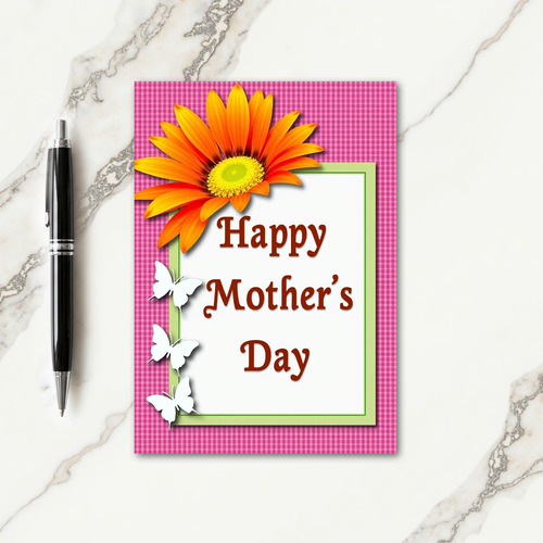 Grid Pattern Mothers Day Card