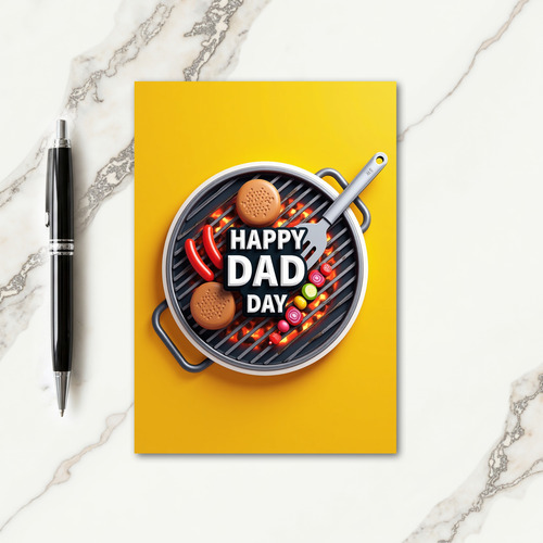 Grill Happy Dad Day Image Card