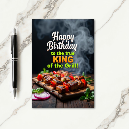 Grill King Birthday Card