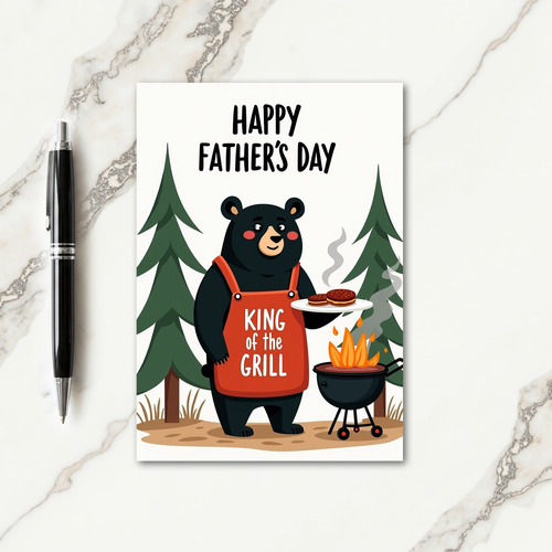 Grill King Fathers Day Card