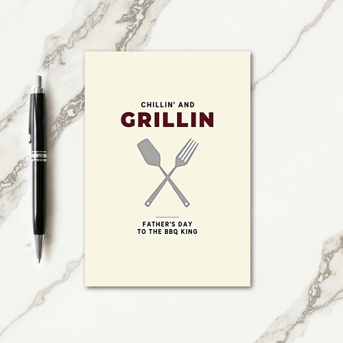 Grillin Dads Day Greeting Card