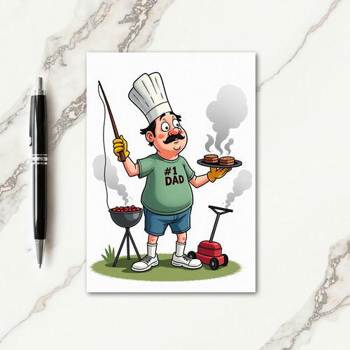 Grilling Dads Day Bbq Feast Card