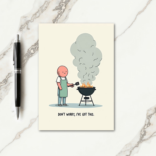 Grilling Fathers Day Art Card