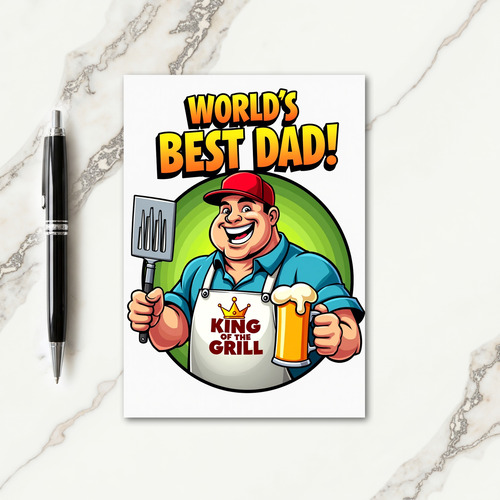 Grilling Hero Fathers Day Card