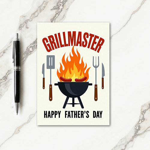 Grillmaster Fathers Day Feast Card