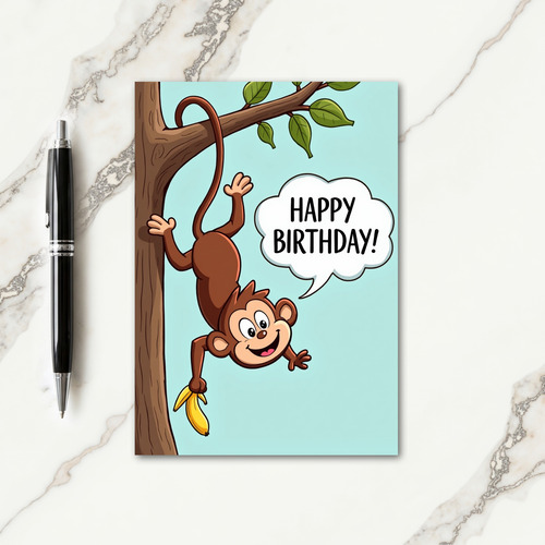 Grinning Ape Birthday Card