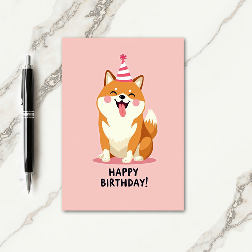 Grinning Canine Party Card