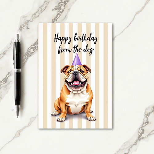Grinning Dog Birthday Card