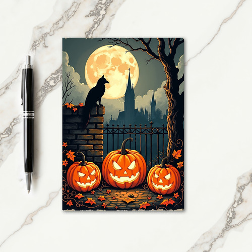 Grinning Gourds Glow Card