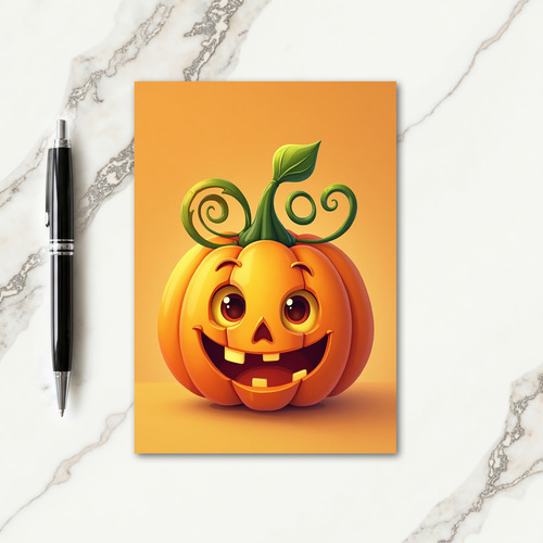 Grinning Pumpkin Fun Card