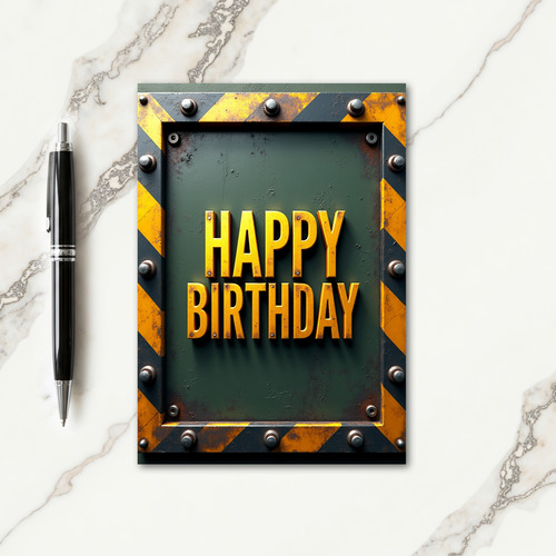 Gritty Birthday Panel Card