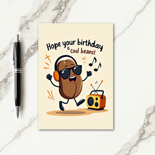 Groovy Birthday Bean Card