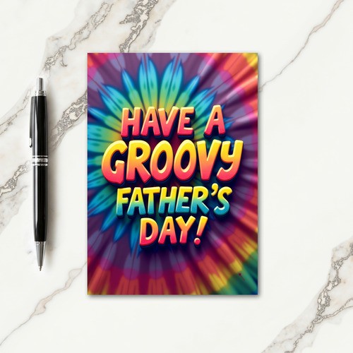 Groovy Fathers Day Art Card