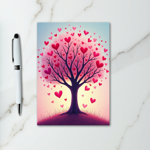 Growing Hearts Tree Card