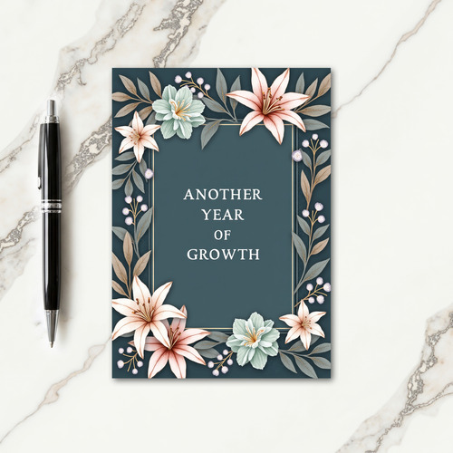 Growth Floral Birthday Card