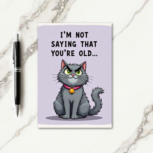 Grumpy Birthday Feline Card