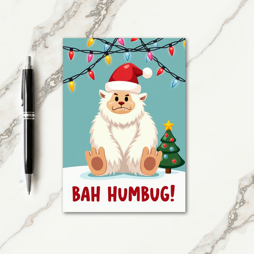 Grumpy Creature Christmas Card