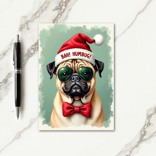 Grumpy Dog Portrait Card