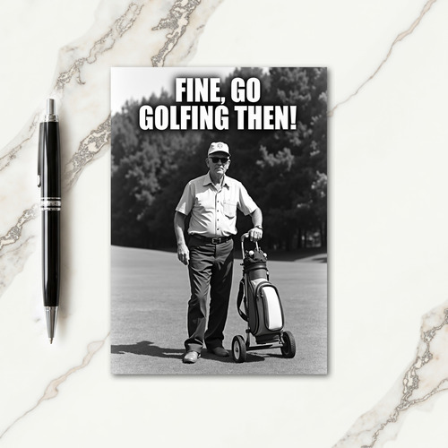 Grumpy Fathers Day Golf Card