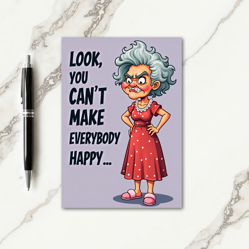 Grumpy Woman Birthday Card