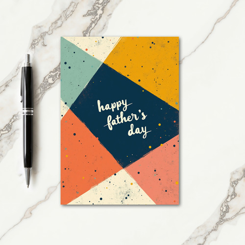 Grunge Fathers Day Script Card