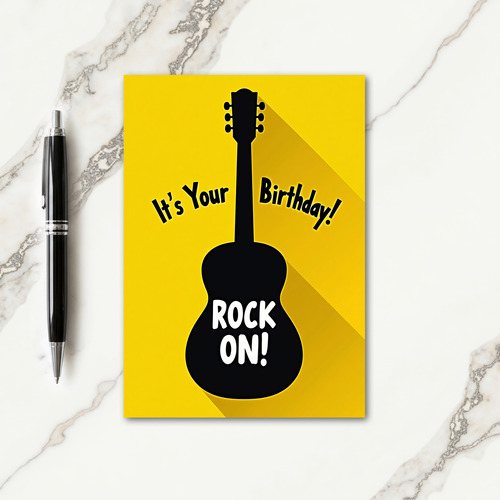Guitar Rock Birthday Card