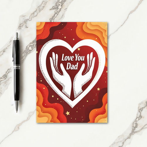 Halftone Heart Love You Dad Card