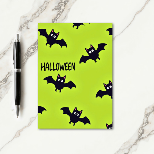 Halloween Bat Flight Card