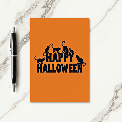 Halloween Black Cats Card