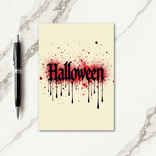 Halloween Dripping Ink Card