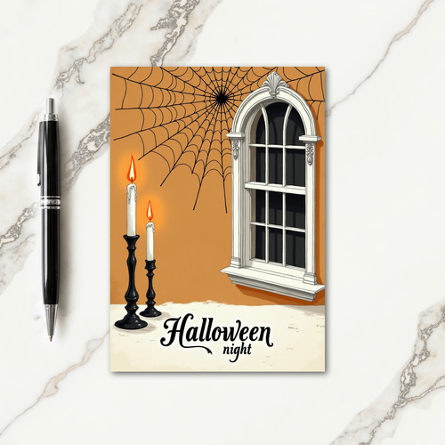Halloween Night Candle Card