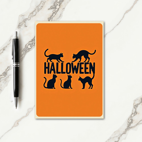 Halloween Night Silhouettes Card
