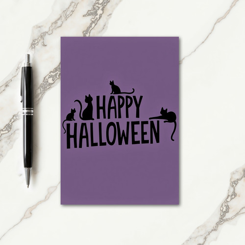 Halloween Shadow Cats Card