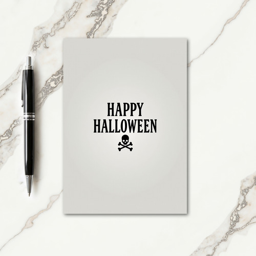 Halloween Skull Bones Card