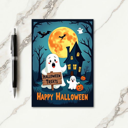 Halloween Treats Ghost Card thumbnail