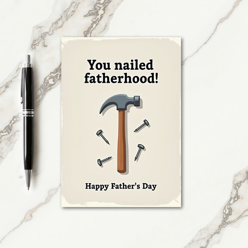 Hammer Theme Fathers Day Card