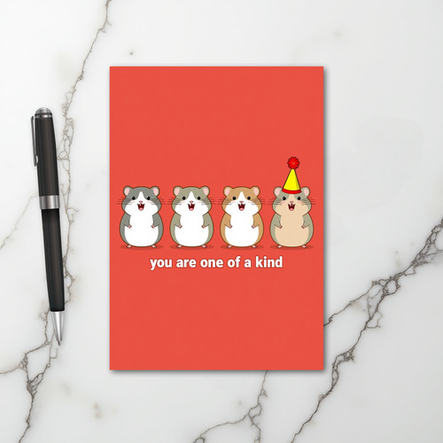 Hamster One Of A Kind Birthday Card