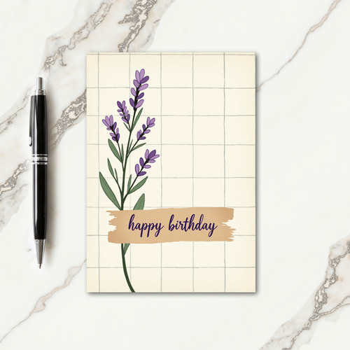 Hand Drawn Birthday Botanical Card