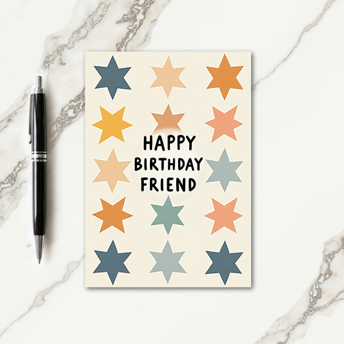Hand Drawn Birthday Friend Card