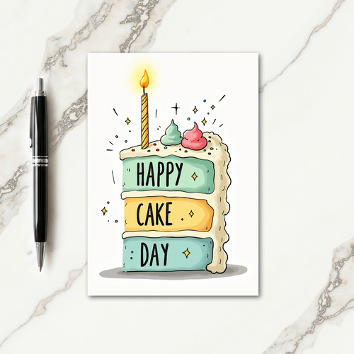 Hand Drawn Cake Day Card