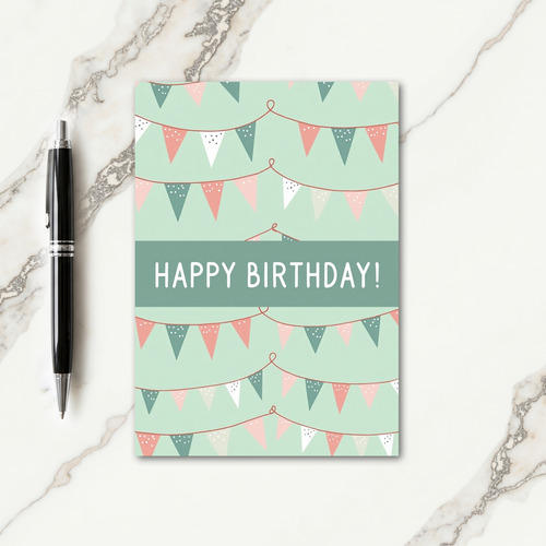 Hand Drawn Flag Birthday Card