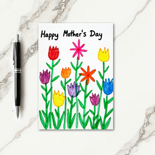 Hand Drawn Flower Card