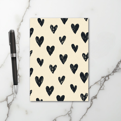 Hand Drawn Hearts Love Card