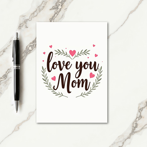 Hand Drawn Script Mom Card