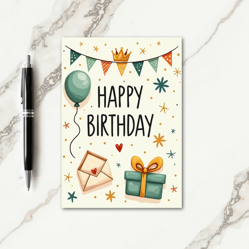 Hand Lettered Birthday Card