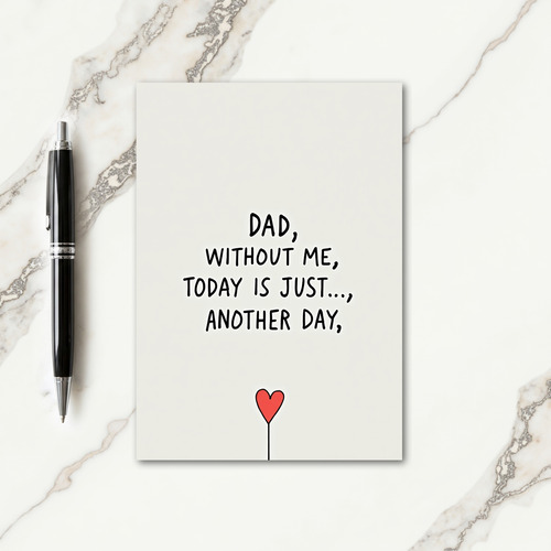 Hand Lettered Dads Day Card