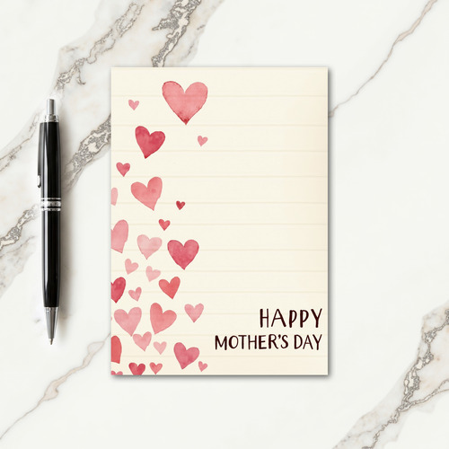 Hand Lettered Moms Day Note Card